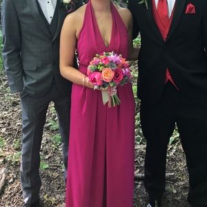 Jill Stuart Halter deep V Gown